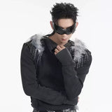 Opium Fuzzy Shoulder Sweater - Fuga Studios