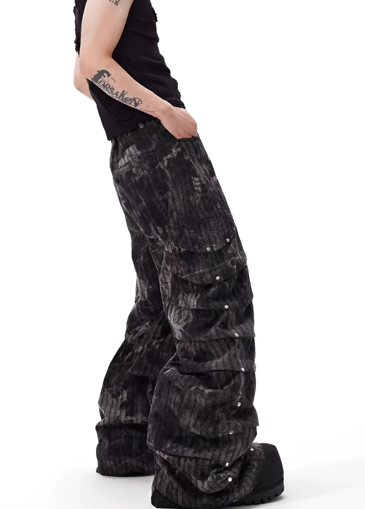 Opium Gothic Multi-Layer Wide Pants | Limited Edition | Fūga