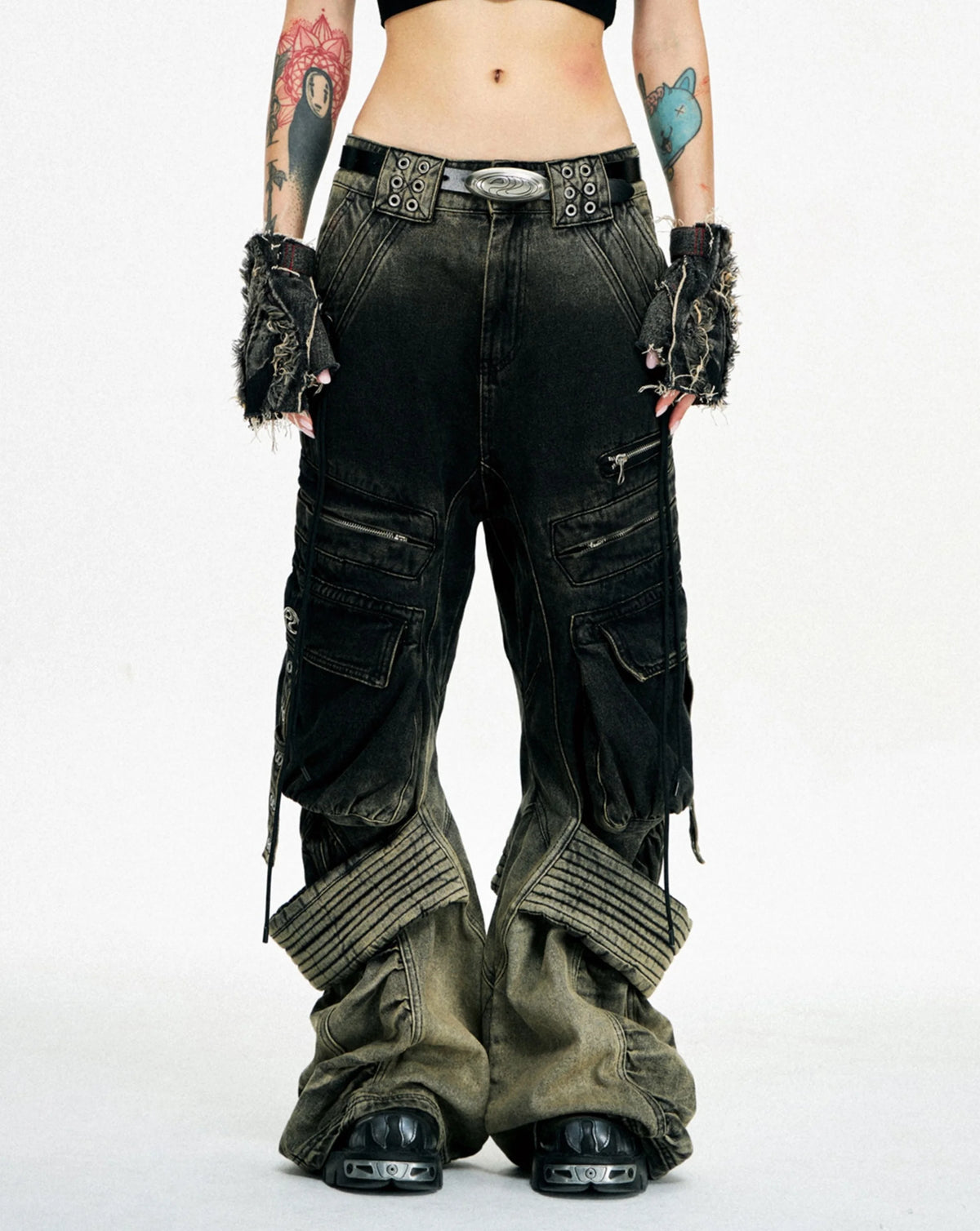 Gradient Hose Opium Cargo-Hose. Gradient, Zip-Taschen. | Fūga Studios