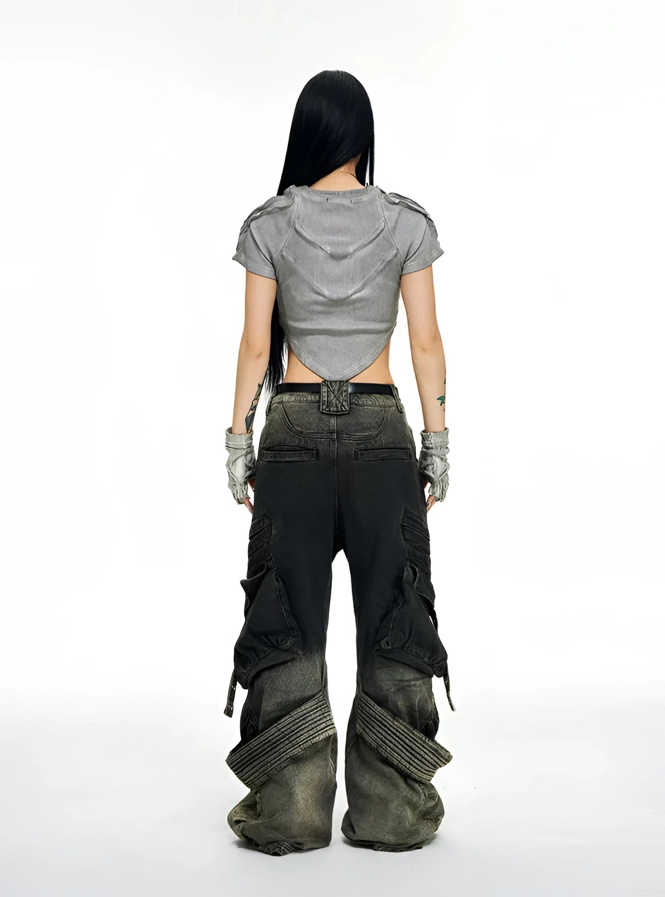 Opium Gradient Multi-Pocket Cargo Pants - Fuga Studios