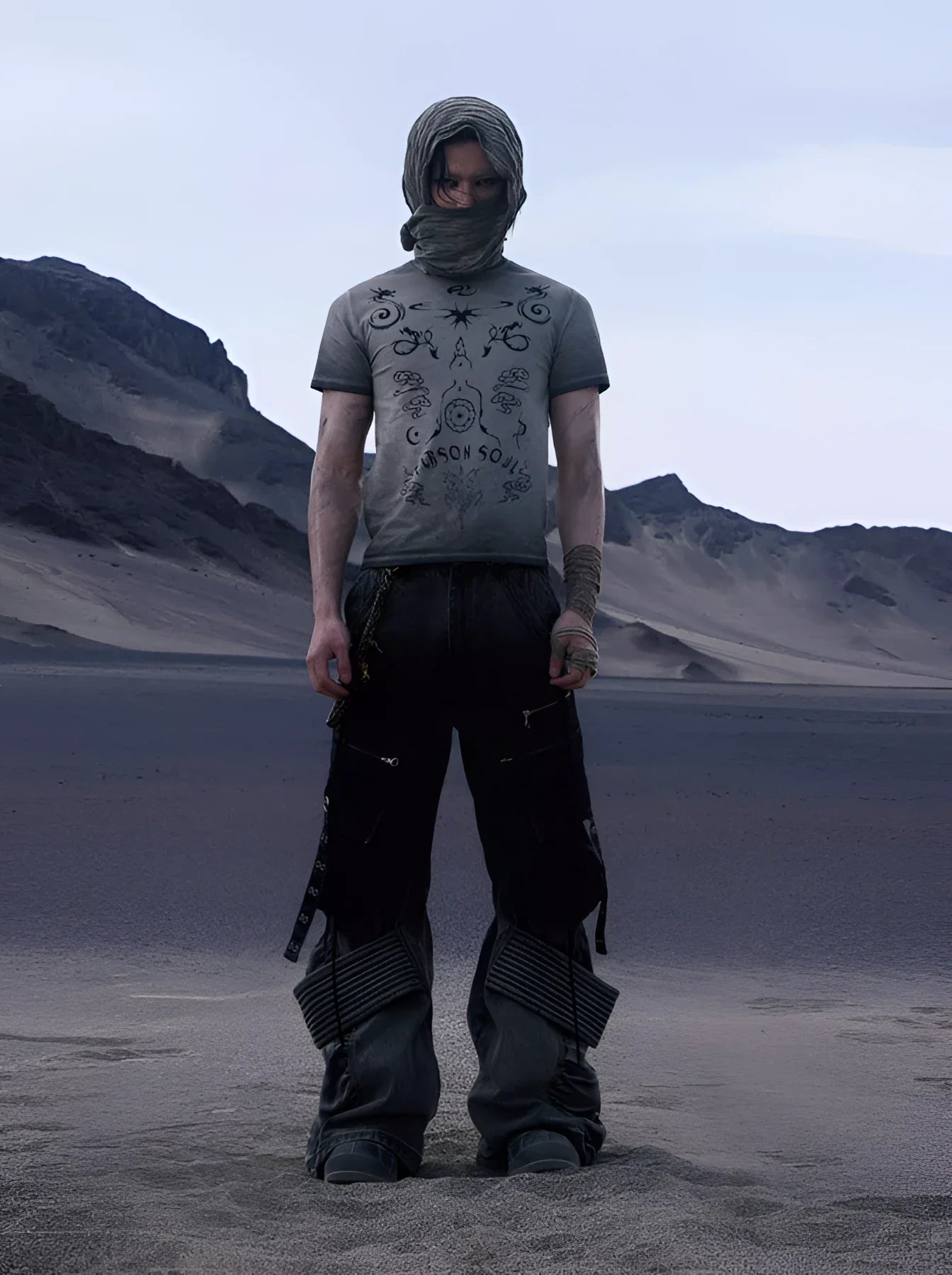 Opium Gradient Multi-Pocket Cargo Pants - Fuga Studios