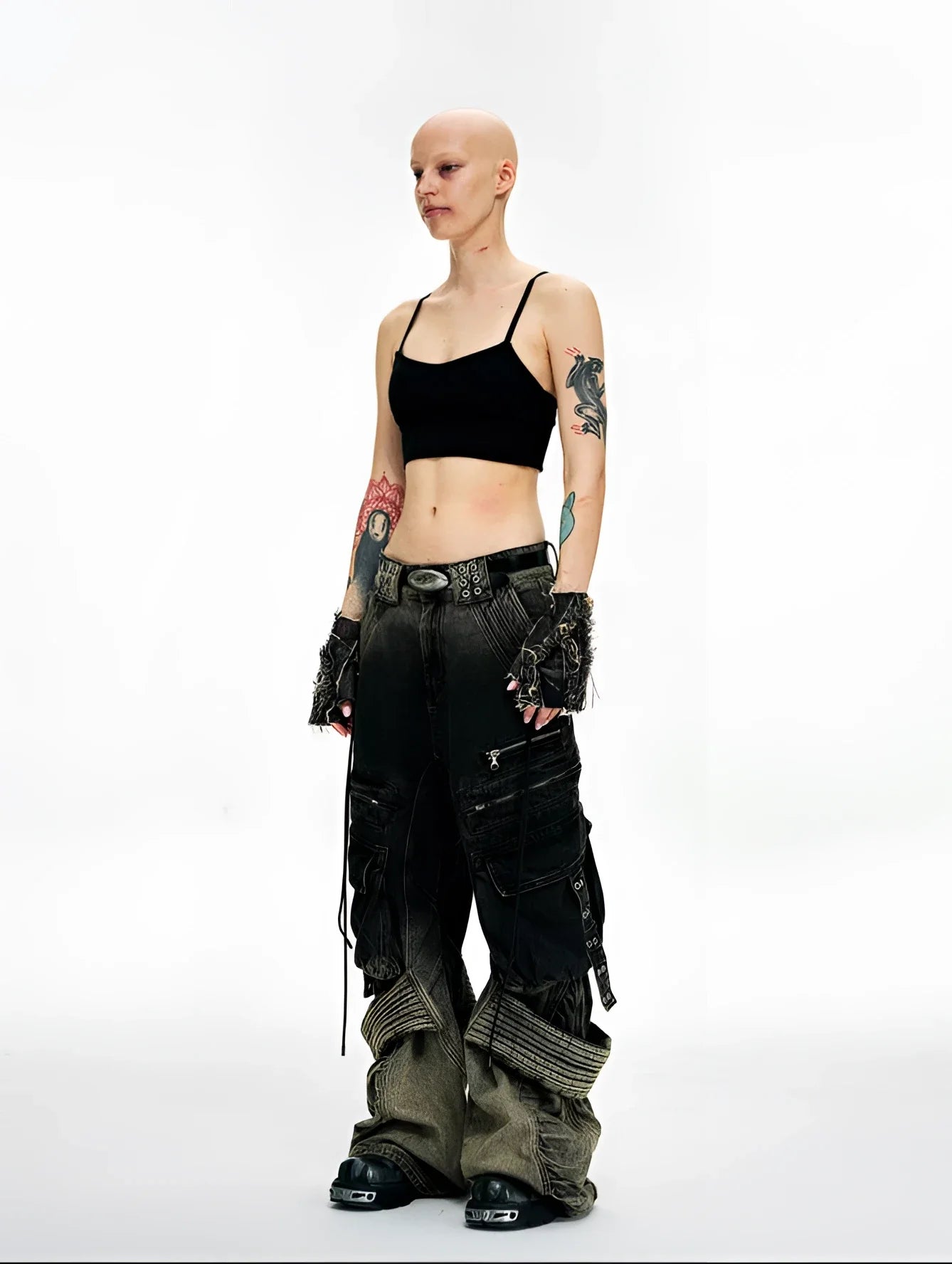 Opium Gradient Multi-Pocket Cargo Pants - Fuga Studios