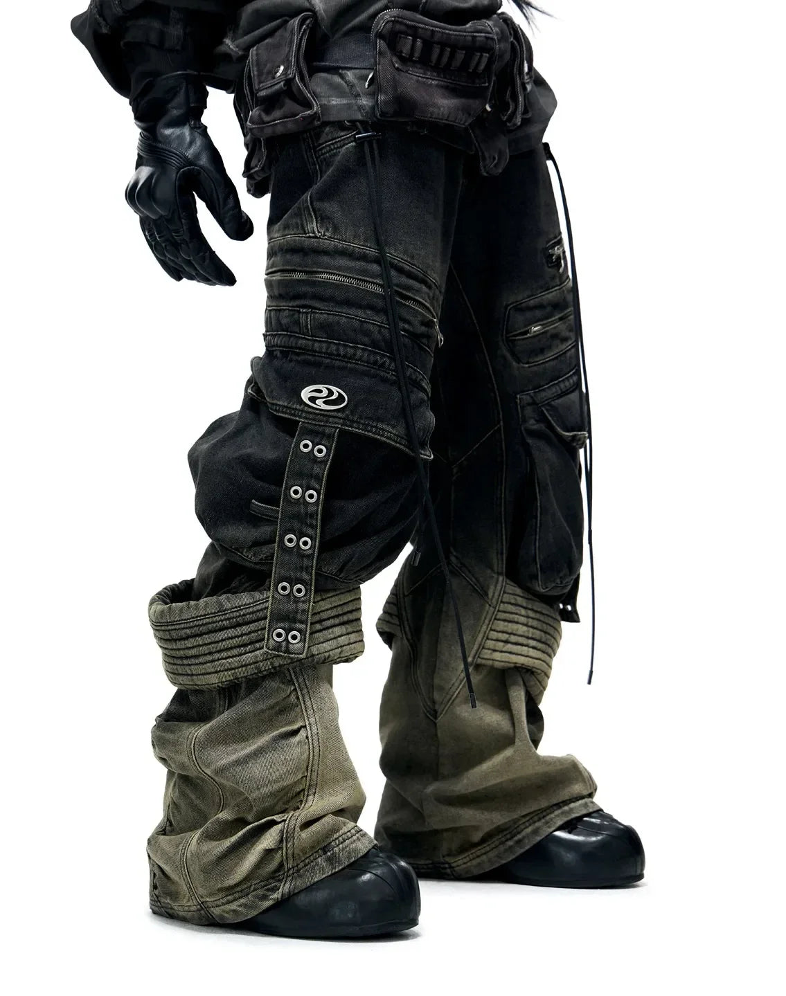 Opium Gradient Multi-Pocket Cargo Pants - Fuga Studios