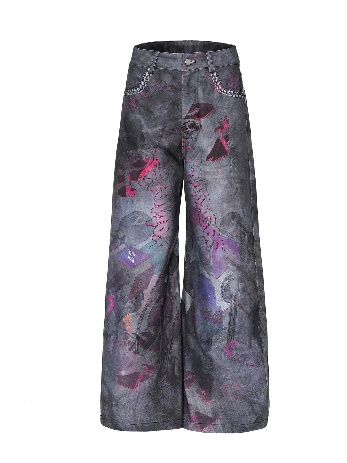 Opium Graffiti Art Wide Leg Jeans - Fuga Studios