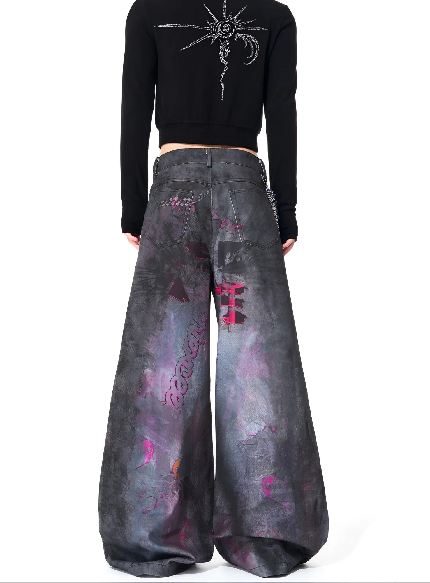 Opium Graffiti Art Wide Leg Jeans - Fuga Studios