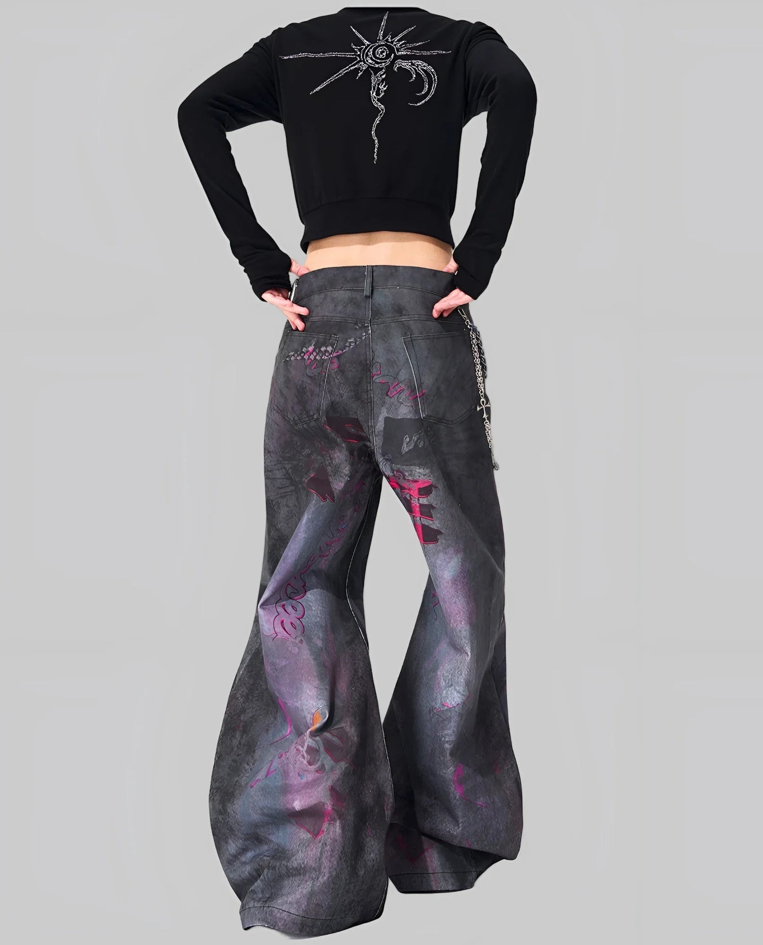 Opium Graffiti Art Wide Leg Jeans - Fuga Studios