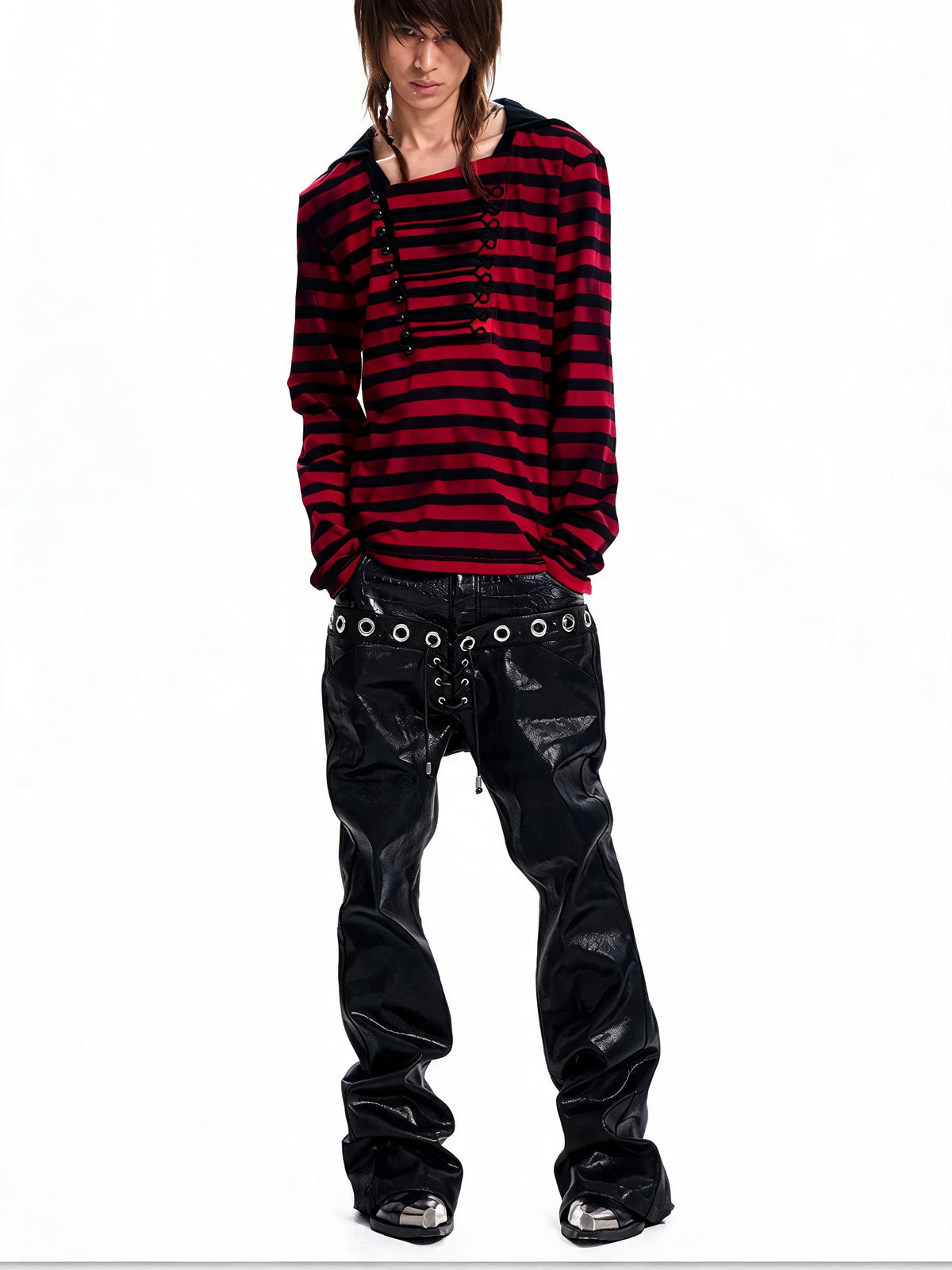 Opium Grommet Flare Jeans Schwarz - Fuga Studios