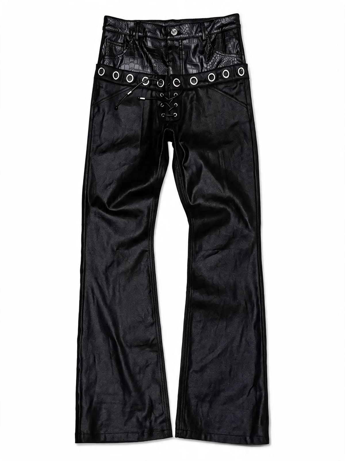 Opium Grommet Flare Jeans Schwarz - Fuga Studios