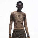 Opium Grunge Print Longsleeve Top - Fuga Studios