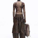 Opium Grunge Print Longsleeve Top - Fuga Studios