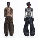 Opium Grunge Print Longsleeve Top - Fuga Studios