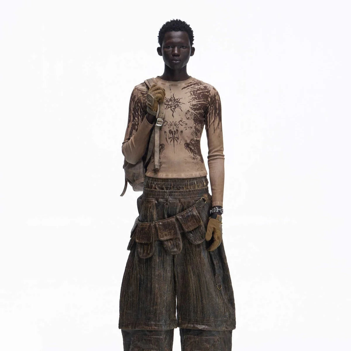 Opium Grunge Print Longsleeve Top - Fuga Studios