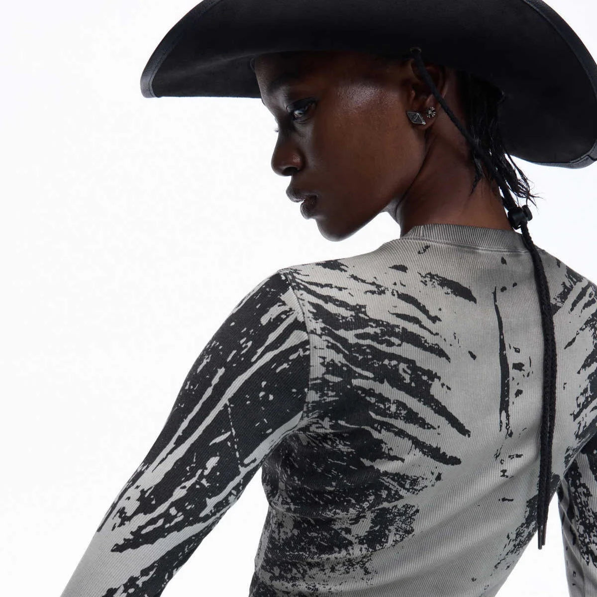 Opium Grunge Print Longsleeve Top - Fuga Studios