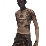 Opium Grunge Print Longsleeve Top - Fuga Studios