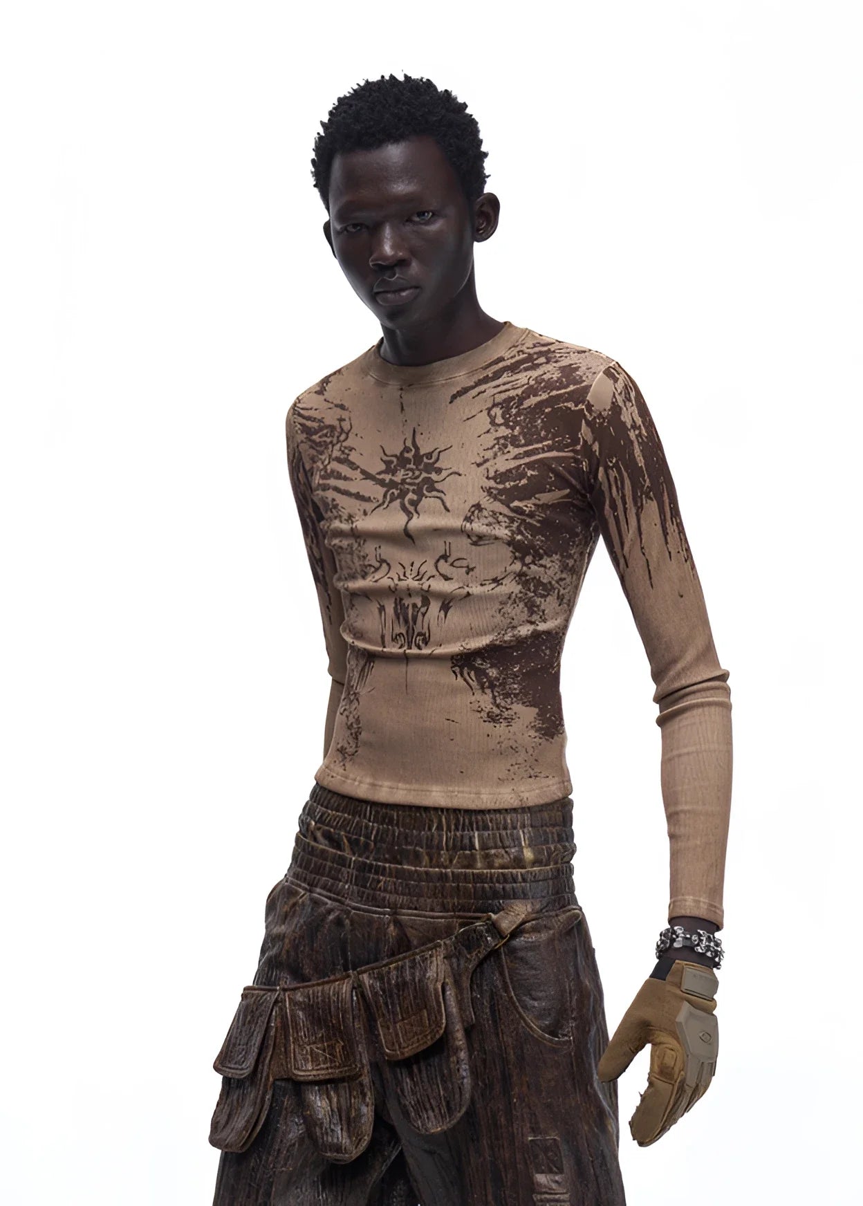 Opium Grunge Print Longsleeve Top - Fuga Studios