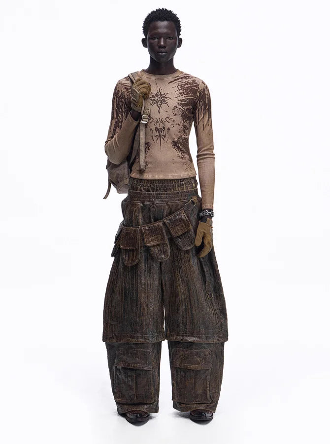 Opium Grunge Print Longsleeve Top - Fuga Studios