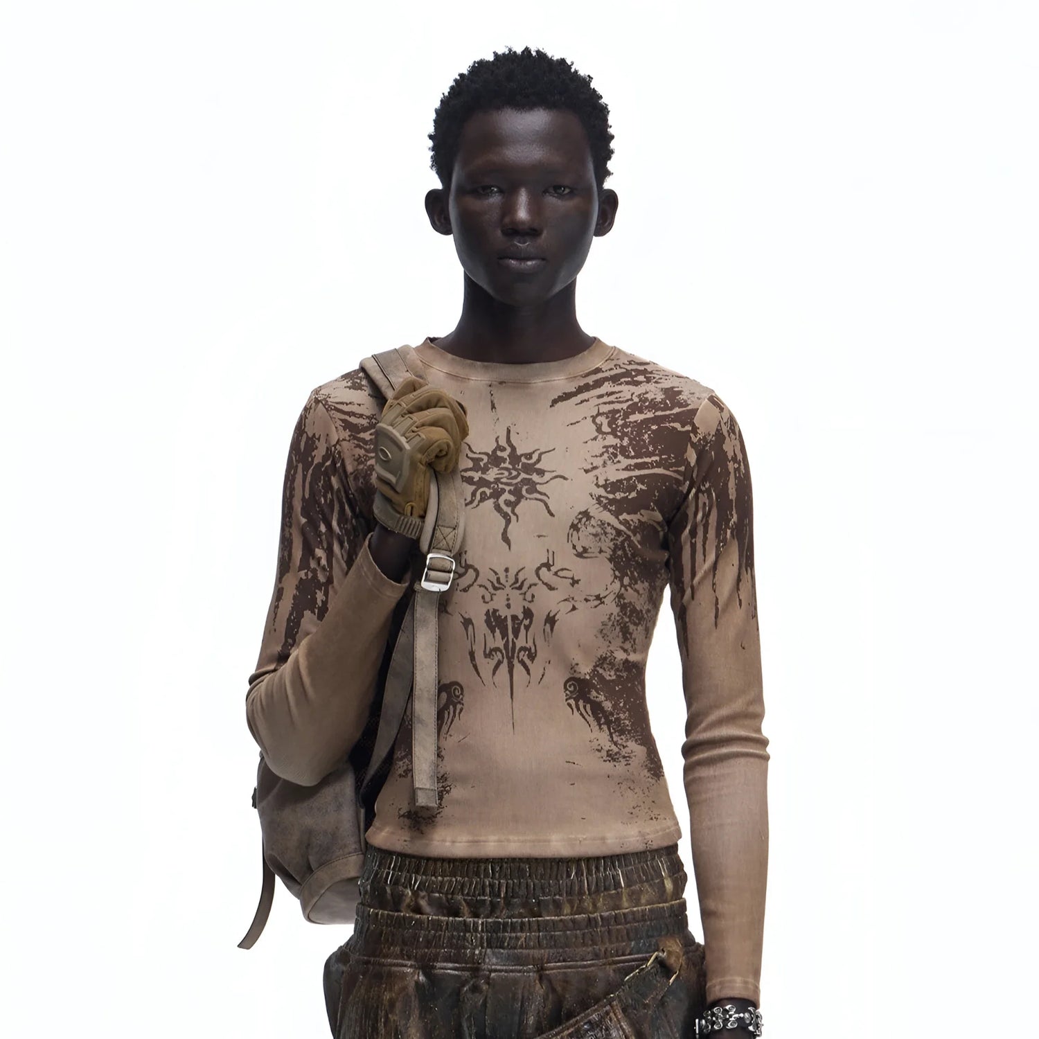 Opium Grunge Print Longsleeve Top - Fuga Studios