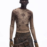 Opium Grunge Print Longsleeve Top - Fuga Studios