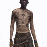 Opium Grunge Print Longsleeve Top - Fuga Studios