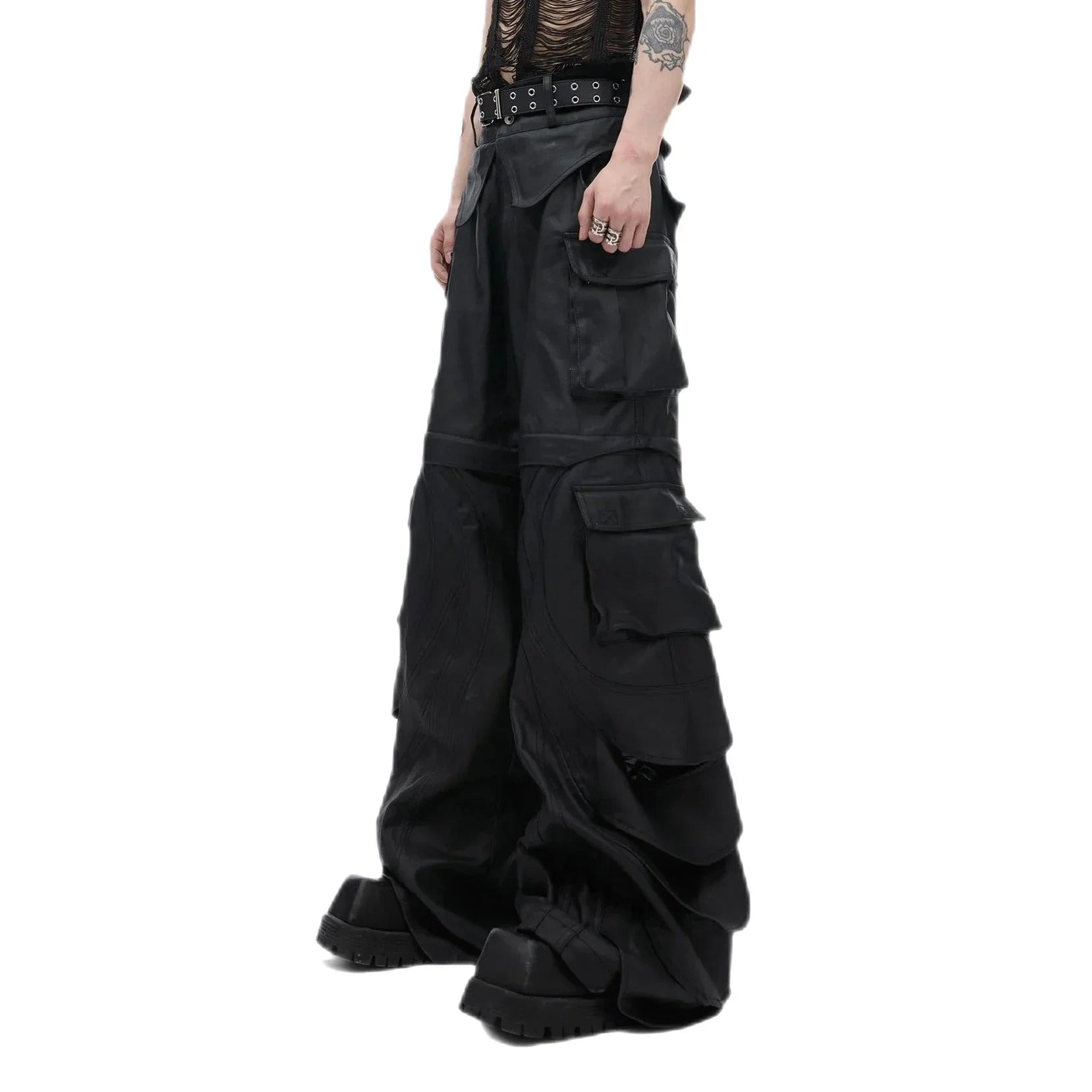 Opium High Waist Leather Pants - Fuga Studios