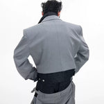 Opium Hybrid Denim-Blazer & Wide-Leg Pants Set - Fuga