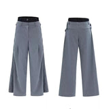 Opium Hybrid Denim-Blazer & Wide-Leg Pants Set - Fuga