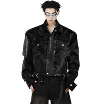 Opium Knitted Leather Jacket - Fuga Studios