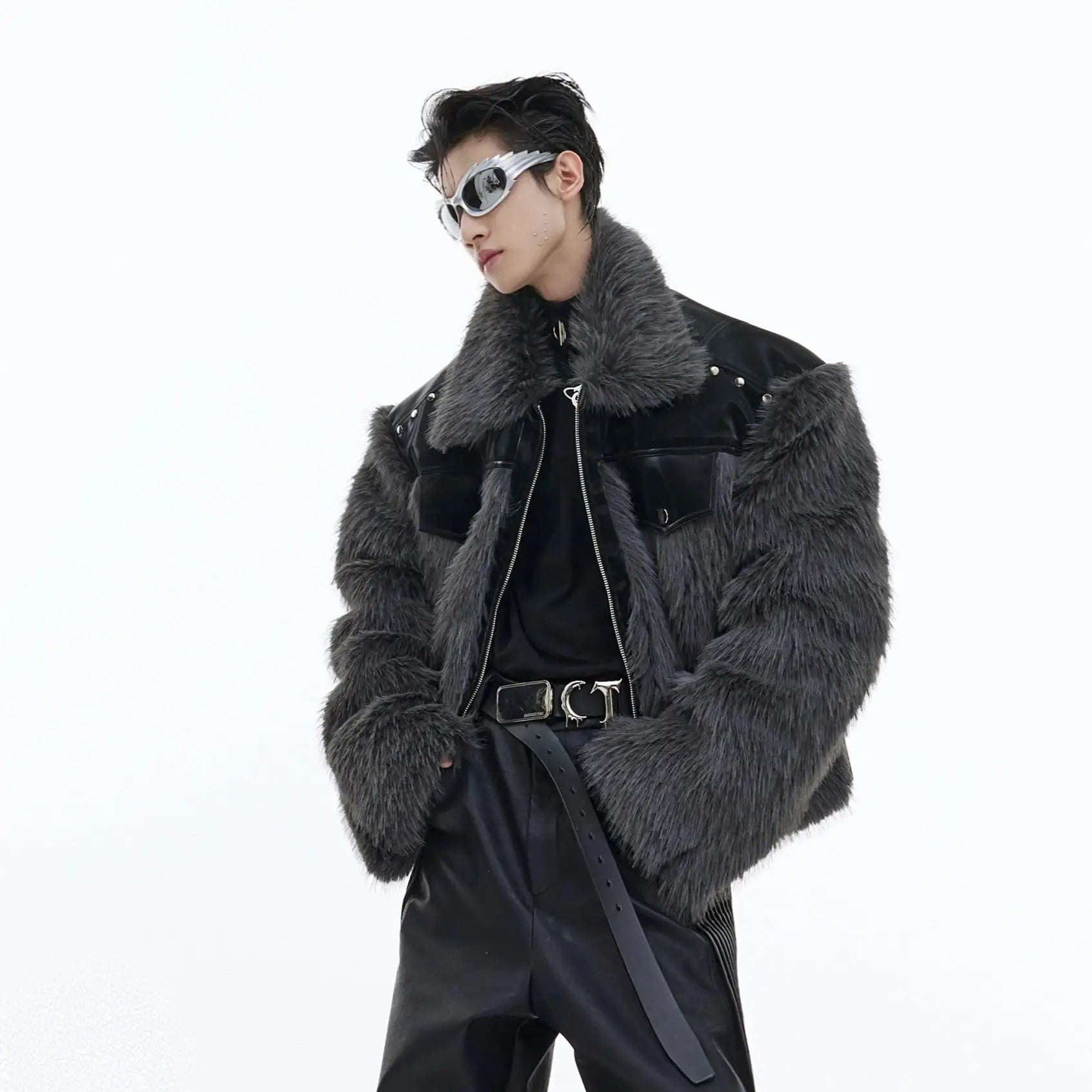 Opium Leather Fur Jacket - Fuga Studios
