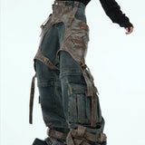 Opium Leather Harness Jeans - Fuga Studios