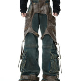Opium Leather Harness Jeans - Fuga Studios