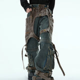 Opium Leather Harness Jeans - Fuga Studios