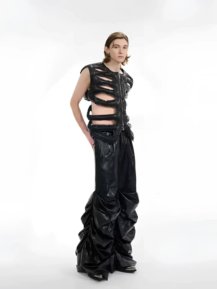 Opium Leather Skeleton Rave Vest online kaufen » | Streetwear 2025 ...