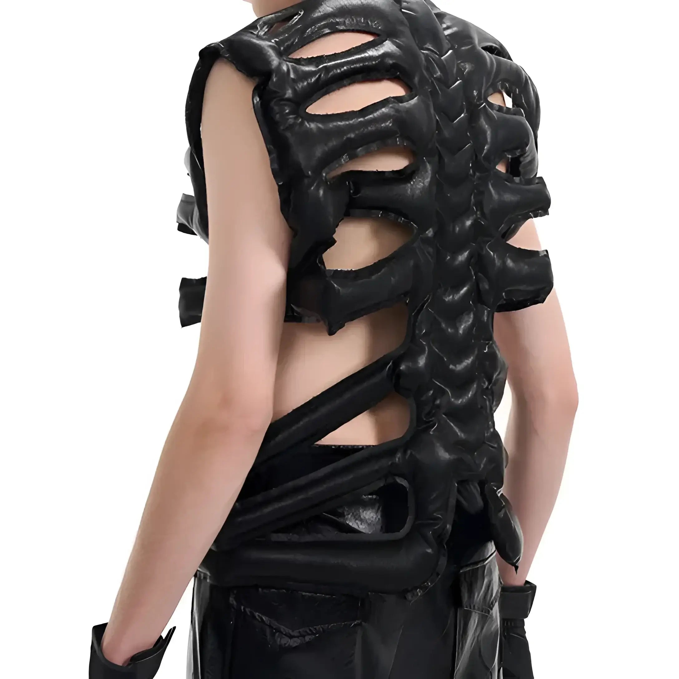 Opium Leather Skeleton Rave Vest - Fuga Studios