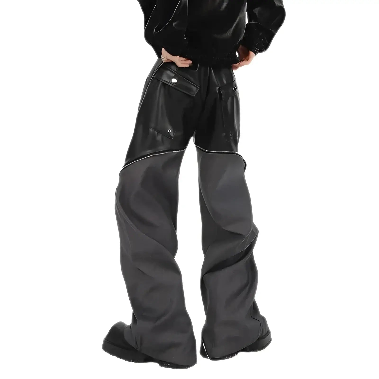 Opium Leather Zipper Trousers - Fuga Studios