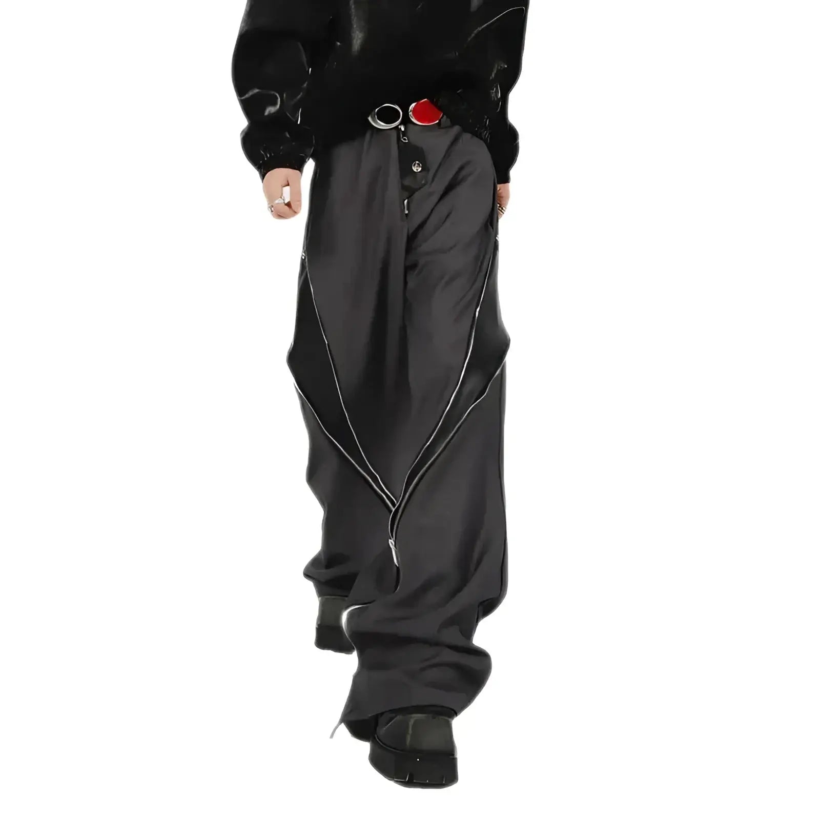 Opium Leather Zipper Trousers - Fuga Studios