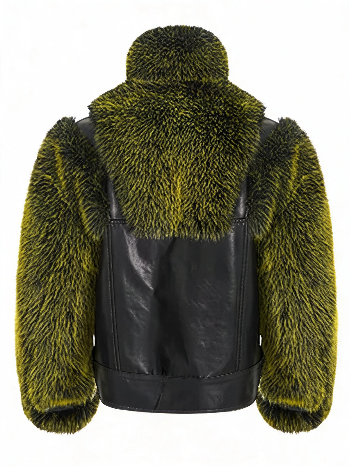 Opium Luxury Fuzzy Leather Jacket - Fuga Studios