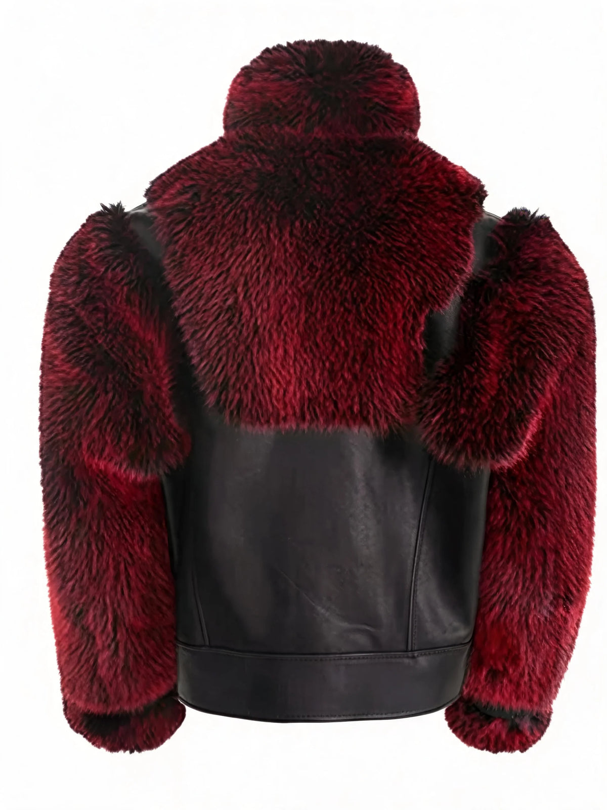 Opium Luxury Fuzzy Leather Jacket - Fuga Studios