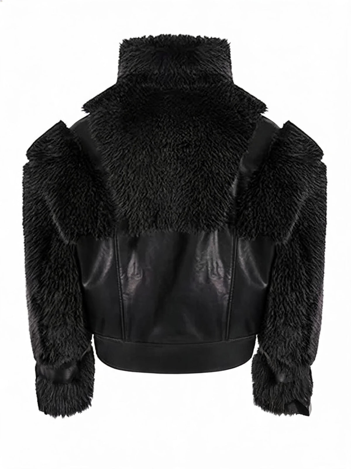 Opium Luxury Fuzzy Leather Jacket - Fuga Studios