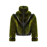 Opium Luxury Fuzzy Leather Jacket - Fuga Studios