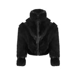 Opium Luxury Fuzzy Leather Jacket - Fuga Studios