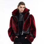 Opium Luxury Fuzzy Leather Jacket - Fuga Studios