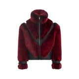 Opium Luxury Fuzzy Lederjacke - Fuga Studios