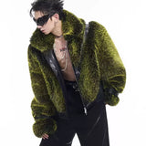 Opium Luxury Fuzzy Lederjacke - Fuga Studios