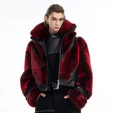 Opium Luxury Fuzzy Lederjacke - Fuga Studios