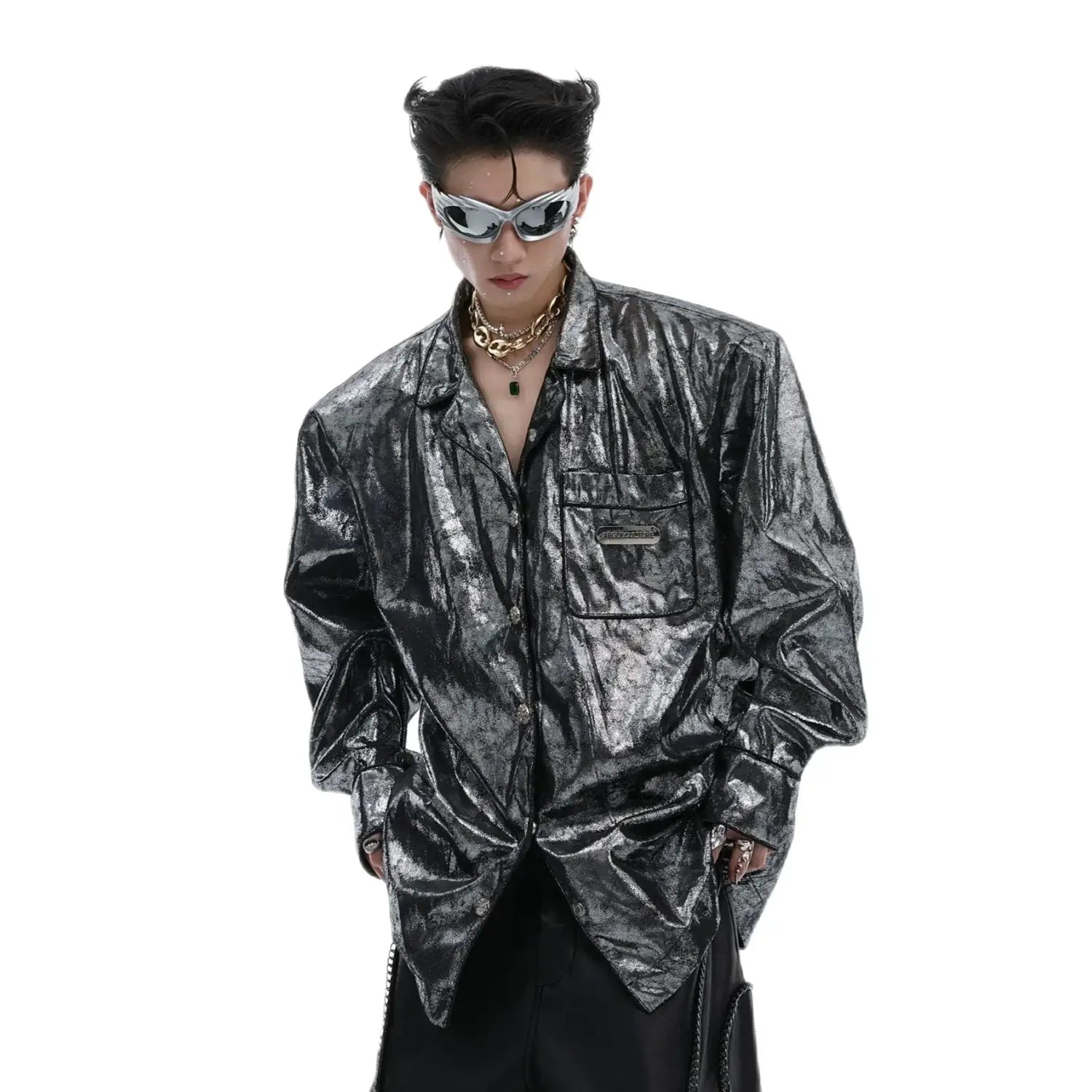 Opium Mercury Foil Overshirt