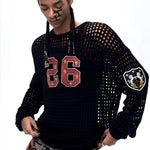 Opium Mesh Varsity Knit Sweater - Fuga Studios