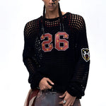 Opium Mesh Varsity Knit Sweater - Fuga Studios