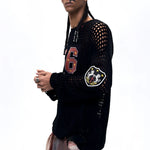 Opium Mesh Varsity Knit Sweater - Fuga Studios