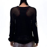 Opium Mesh Varsity Knit Sweater - Fuga Studios