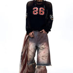 Opium Mesh Varsity Knit Sweater - Fuga Studios